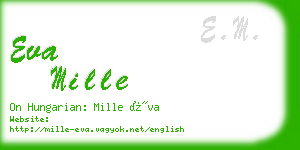 eva mille business card